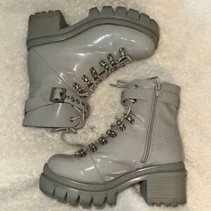 JEFFREY CAMPBELL CZECH Stylish Gray Women's Ankle Boots.
